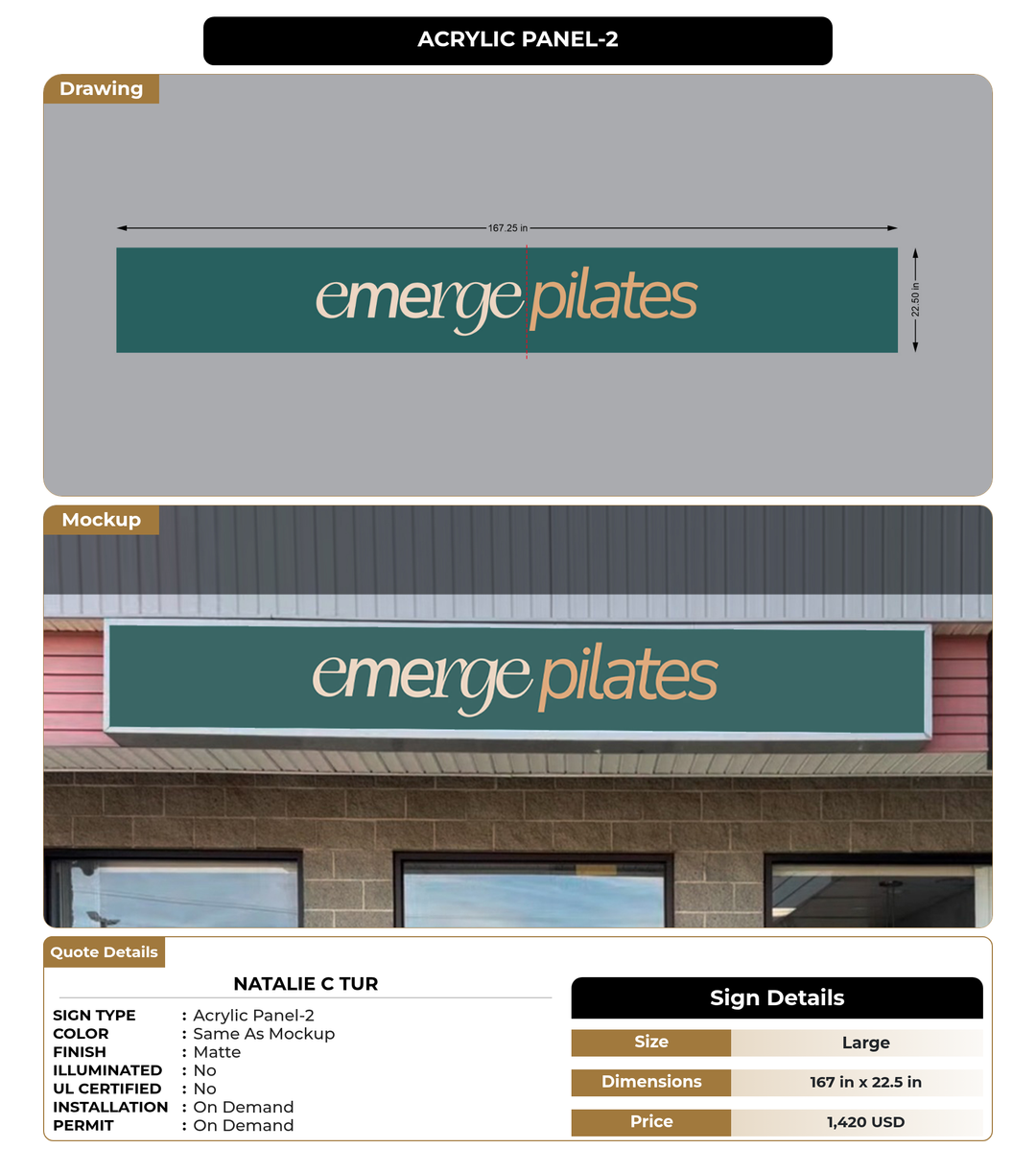 CUSTOM MOCKUP SIGN FOR Natalie C Tur