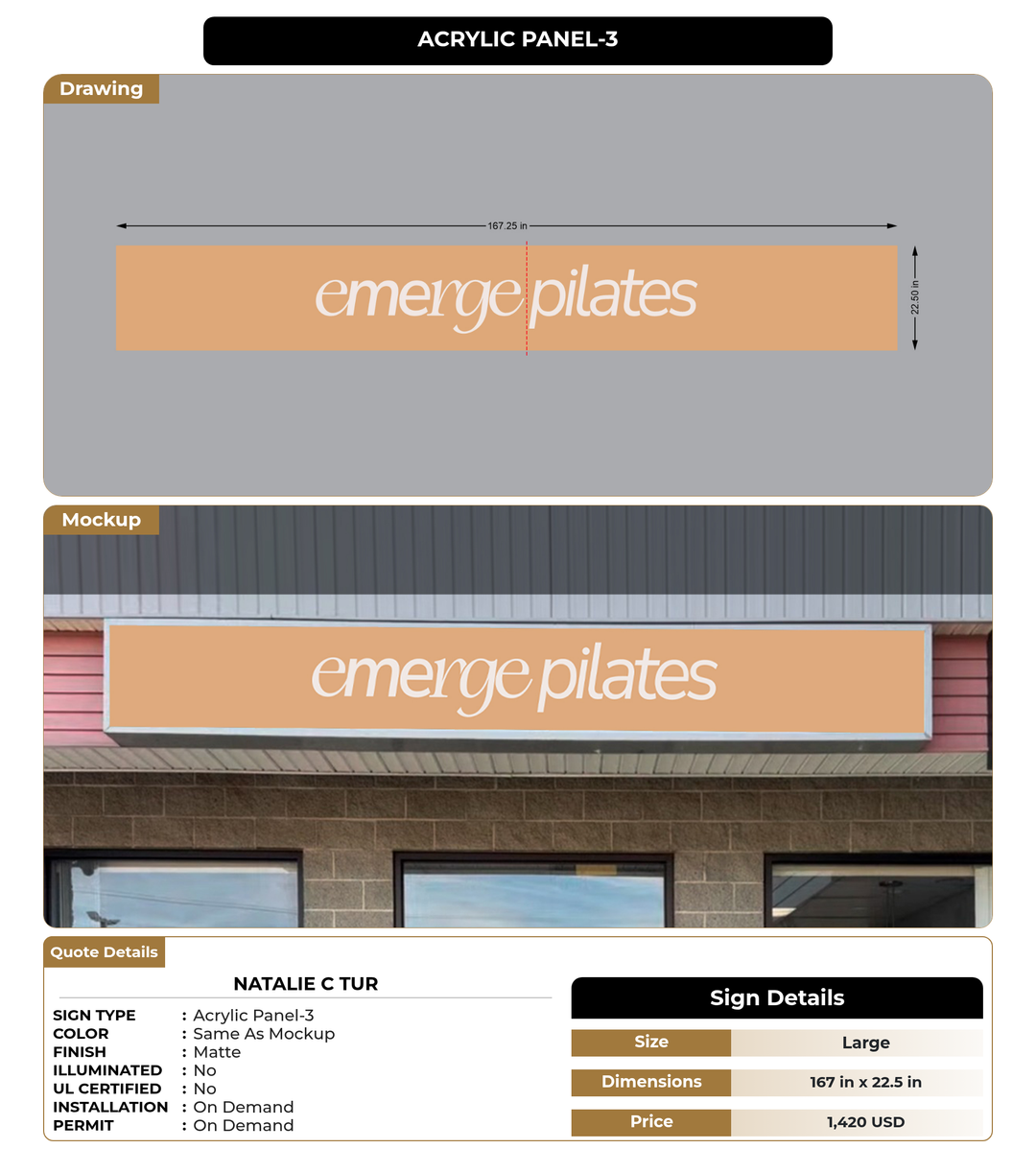 CUSTOM MOCKUP SIGN FOR Natalie C Tur