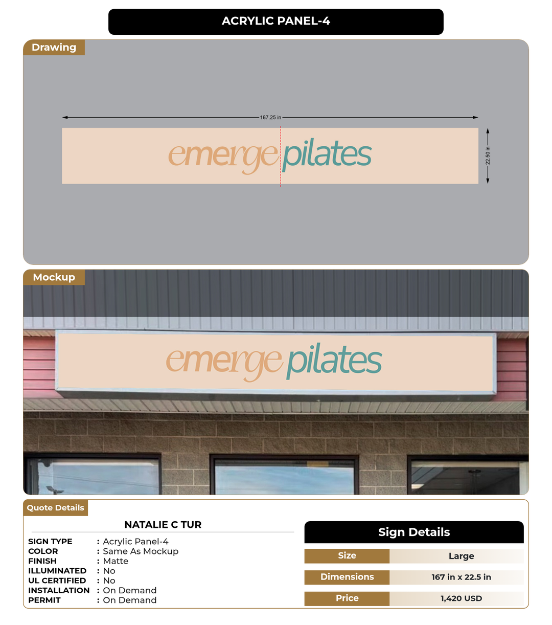 CUSTOM MOCKUP SIGN FOR Natalie C Tur