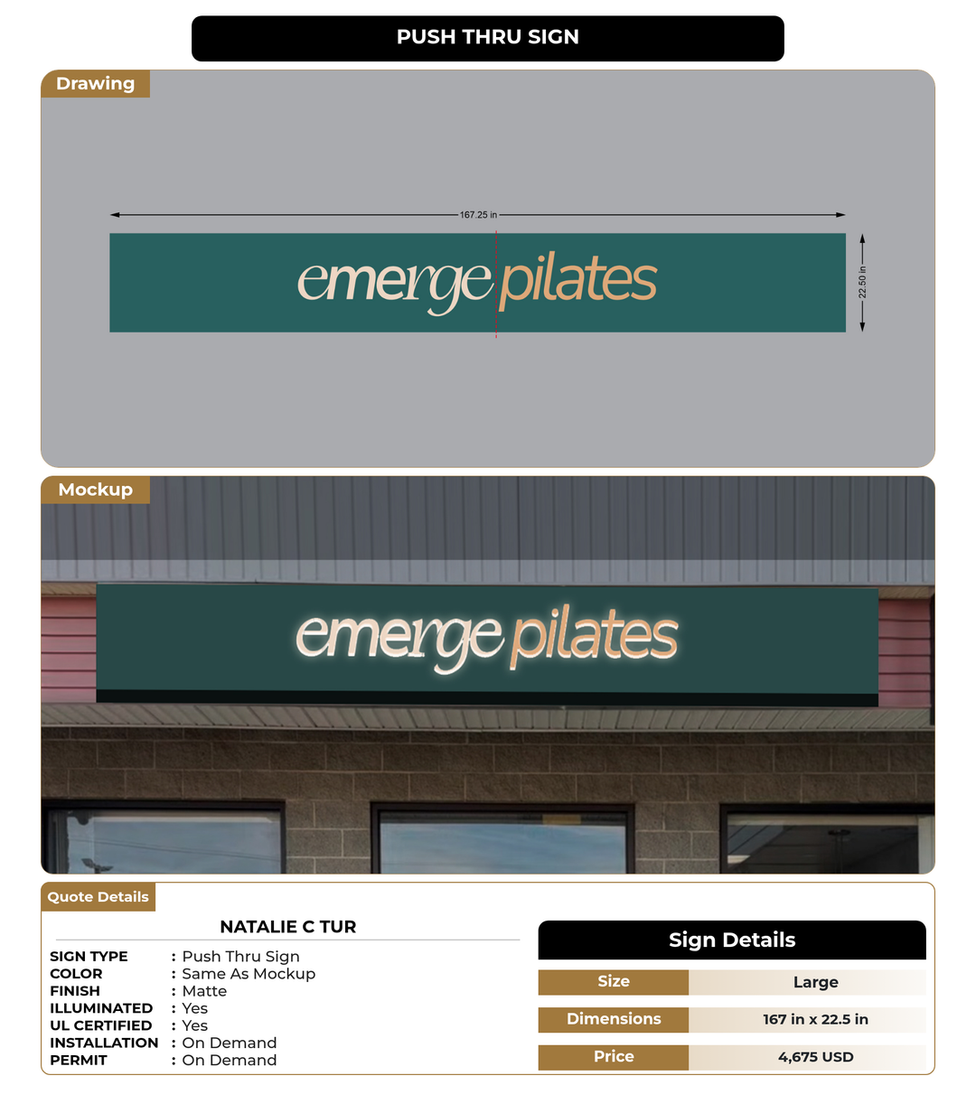 CUSTOM MOCKUP SIGN FOR Natalie C Tur