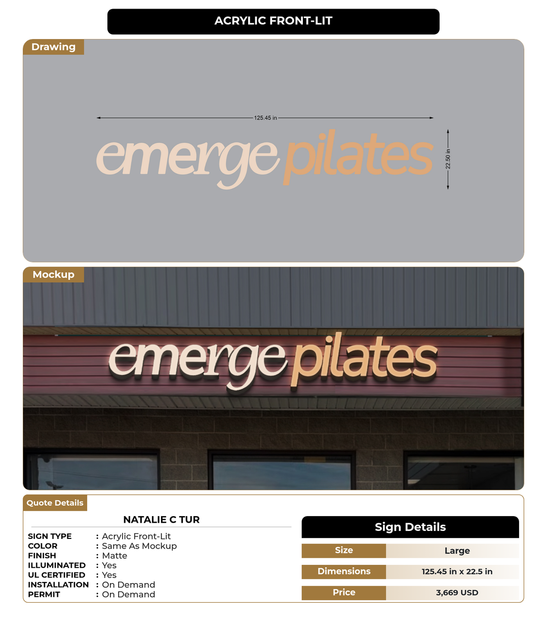 CUSTOM MOCKUP SIGN FOR Natalie C Tur
