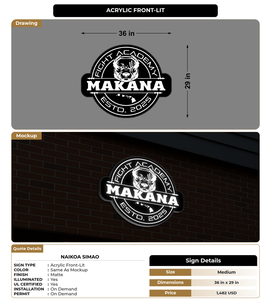 CUSTOM MOCKUP SIGN FOR Naikoa simao