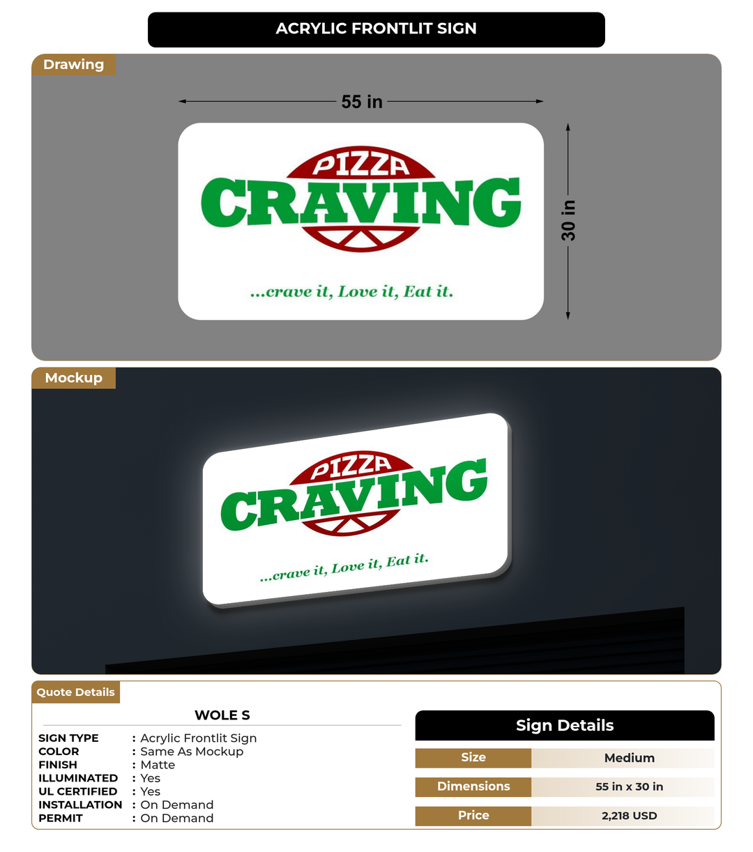 CUSTOM MOCKUP SIGN FOR wole s