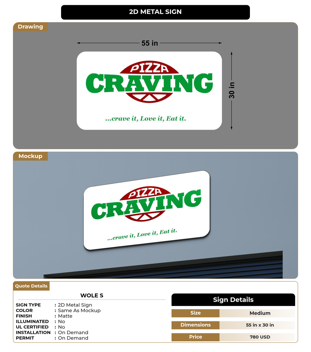 CUSTOM MOCKUP SIGN FOR wole s