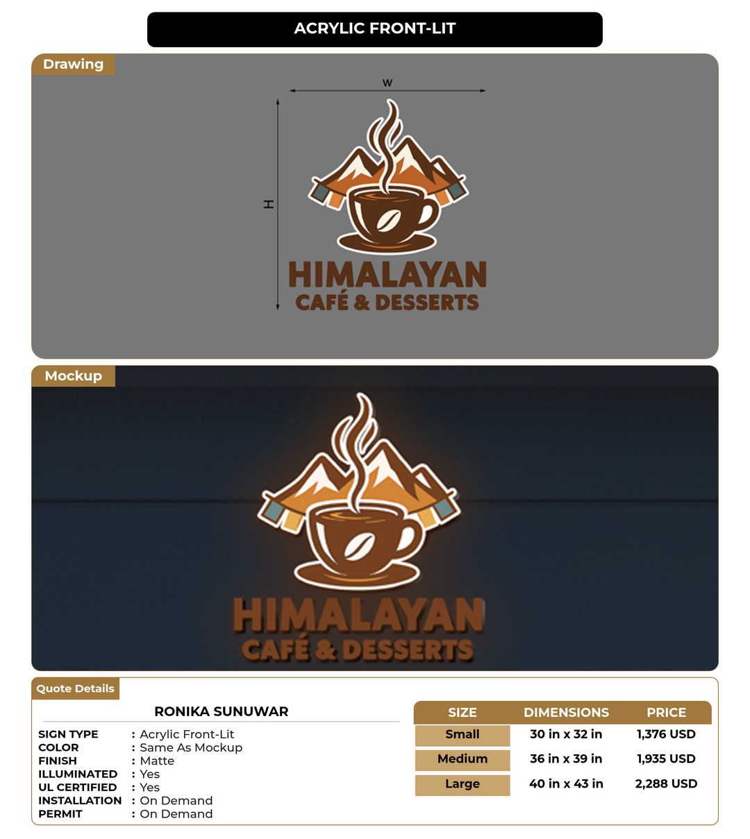 CUSTOM MOCKUP SIGN FOR Ronika Sunuwar