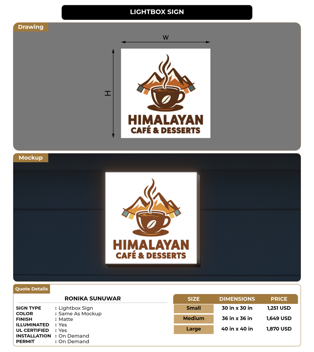 CUSTOM MOCKUP SIGN FOR Ronika Sunuwar