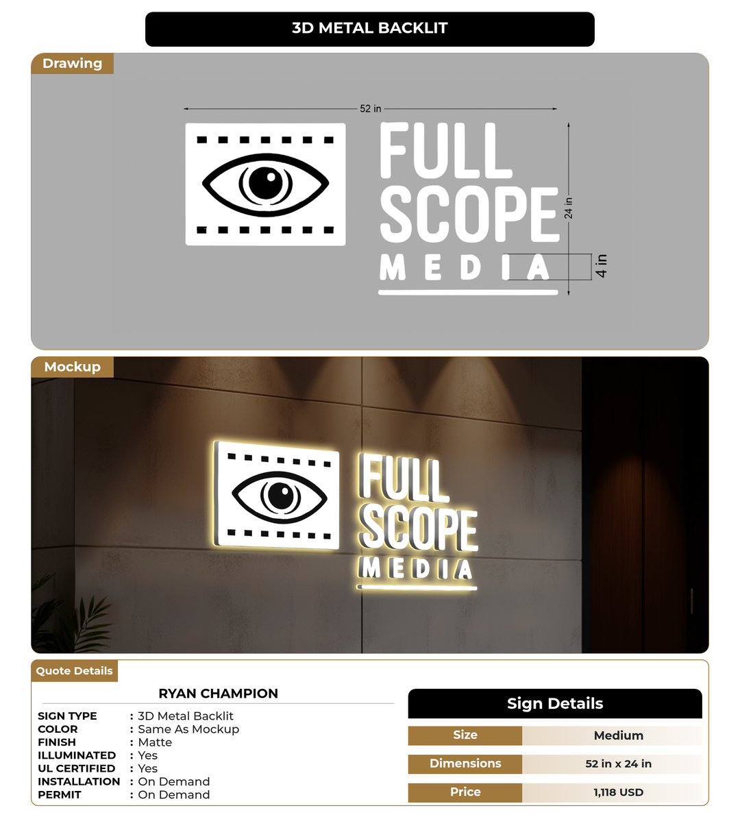 CUSTOM MOCKUP SIGN FOR Ryan champion