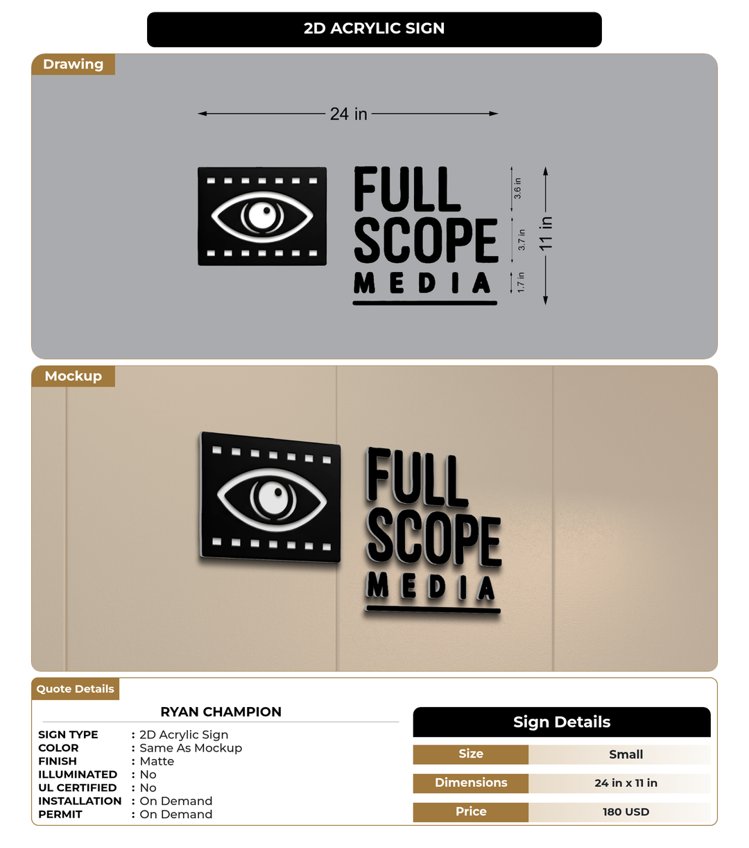 CUSTOM MOCKUP SIGN FOR Ryan champion