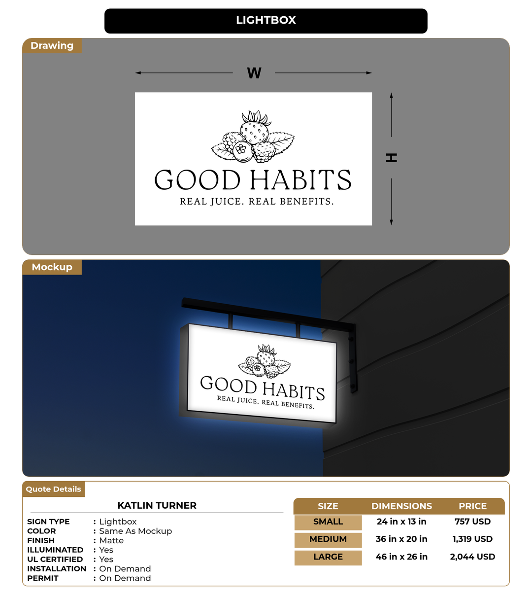 CUSTOM MOCKUP SIGN FOR Katlin Turner