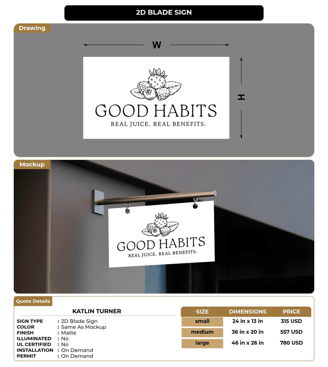 CUSTOM MOCKUP SIGN FOR Katlin Turner