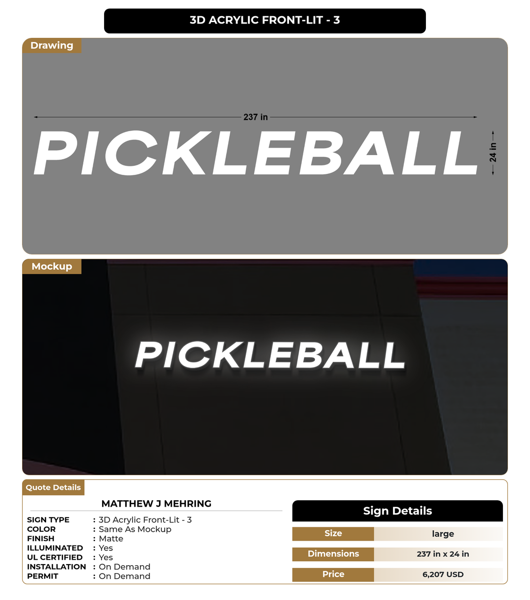 CUSTOM MOCKUP SIGN FOR MATTHEW J MEHRING