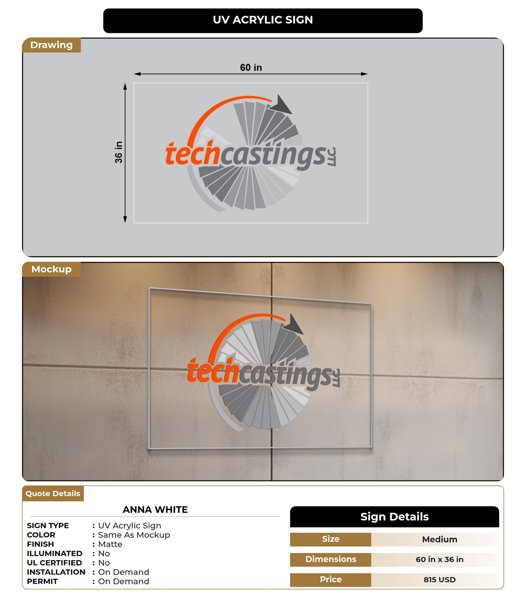 CUSTOM MOCKUP SIGN FOR Anna White