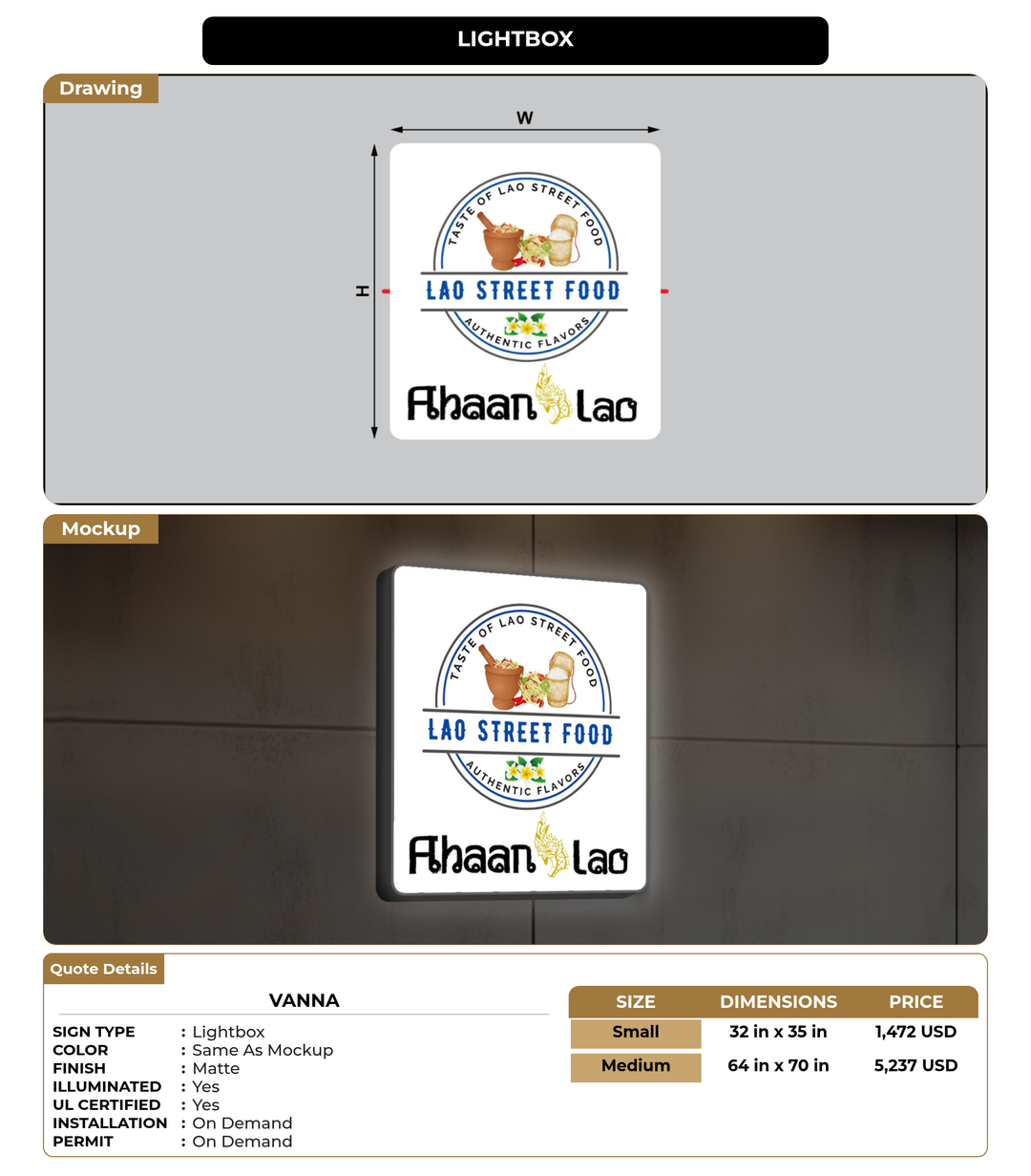 CUSTOM MOCKUP SIGN FOR Vanna
