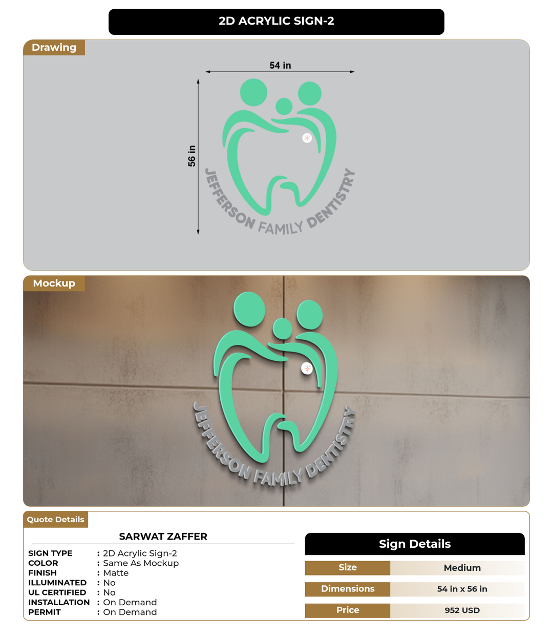 CUSTOM MOCKUP SIGN FOR Sarwat Zaffer