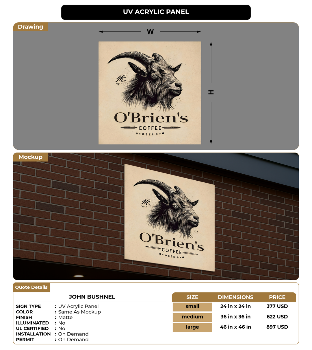 CUSTOM MOCKUP SIGN FOR John bushnel