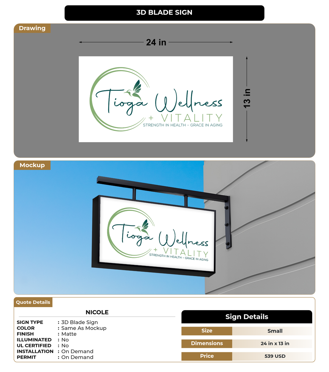 CUSTOM MOCKUP SIGN FOR Nicole