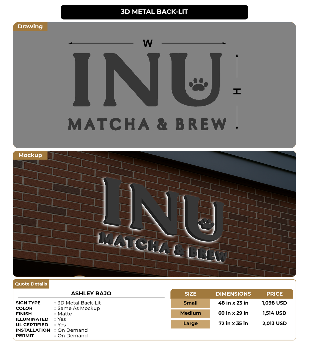 CUSTOM MOCKUP SIGN FOR Ashley Bajo