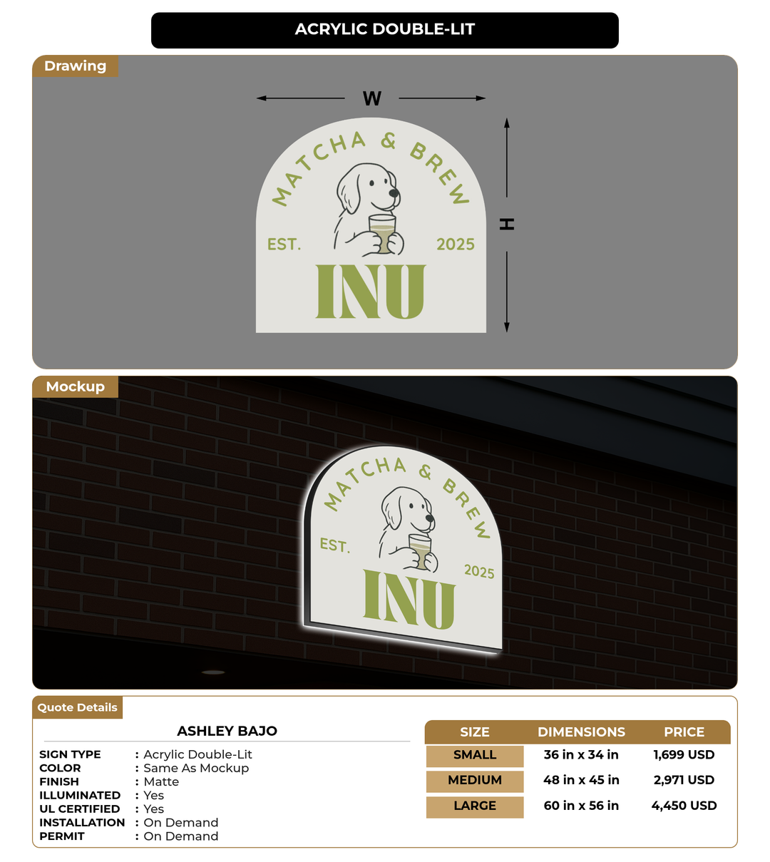 CUSTOM MOCKUP SIGN FOR Ashley Bajo