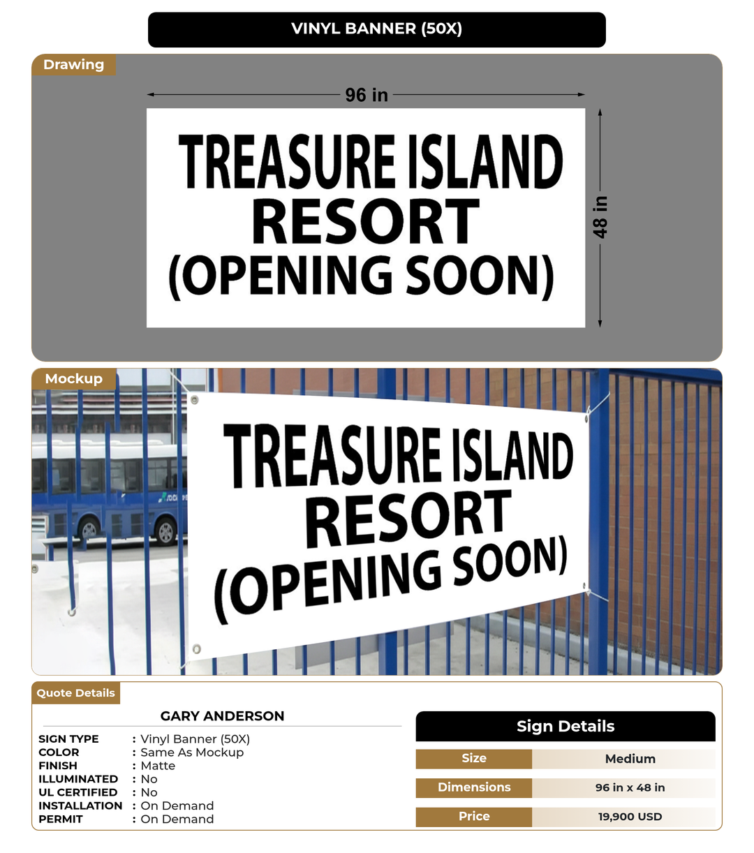 CUSTOM MOCKUP SIGN FOR Gary Anderson