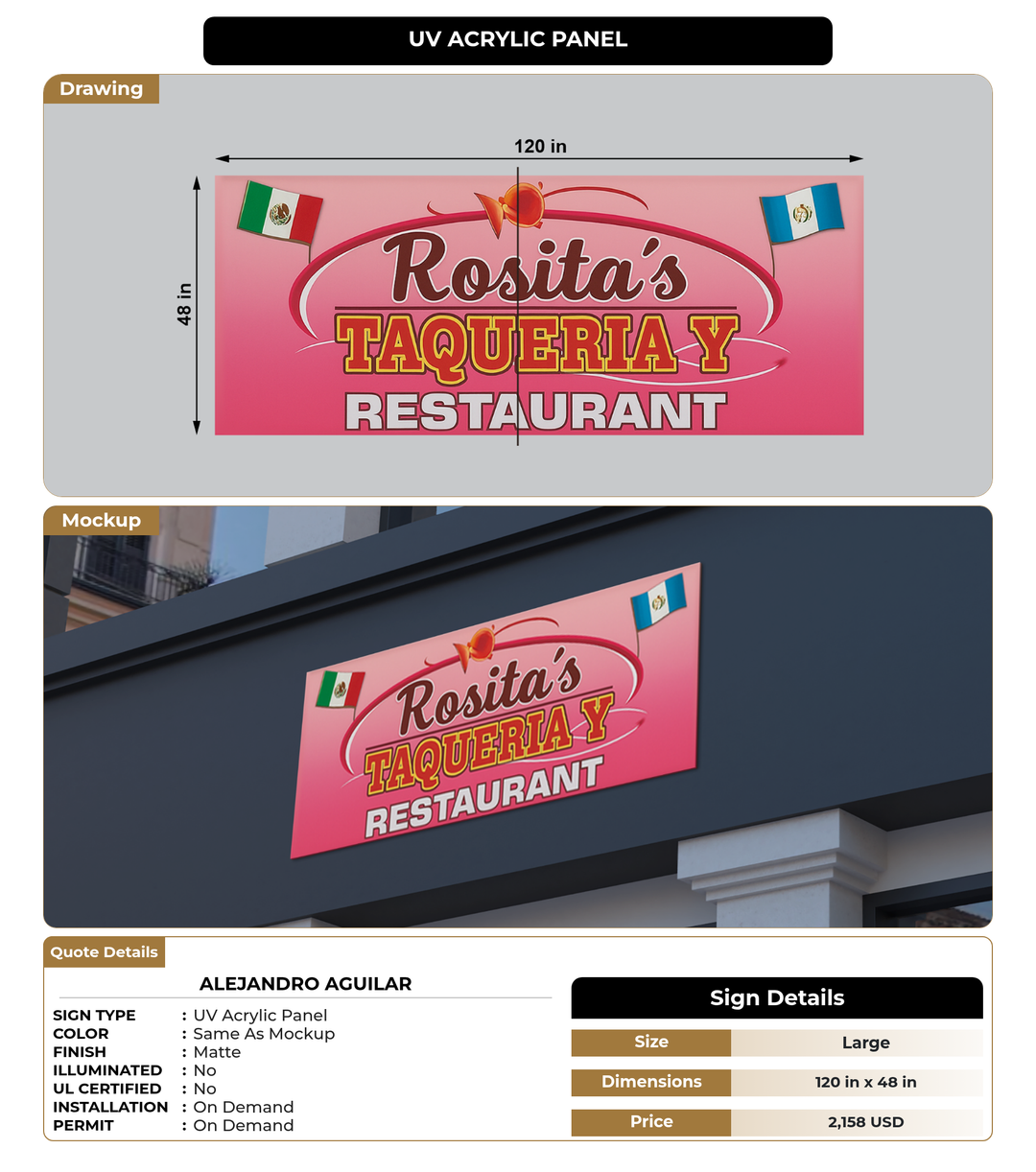 CUSTOM MOCKUP SIGN FOR Alejandro Aguilar