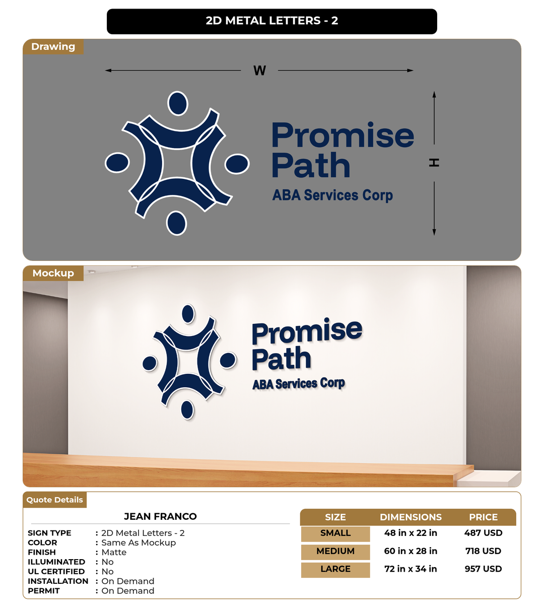 CUSTOM MOCKUP SIGN FOR Jean Franco