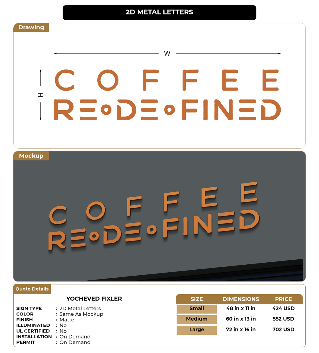 CUSTOM MOCKUP SIGN FOR Yocheved Fixler