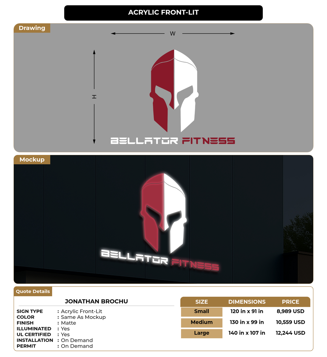 CUSTOM MOCKUP SIGN FOR Jonathan Brochu