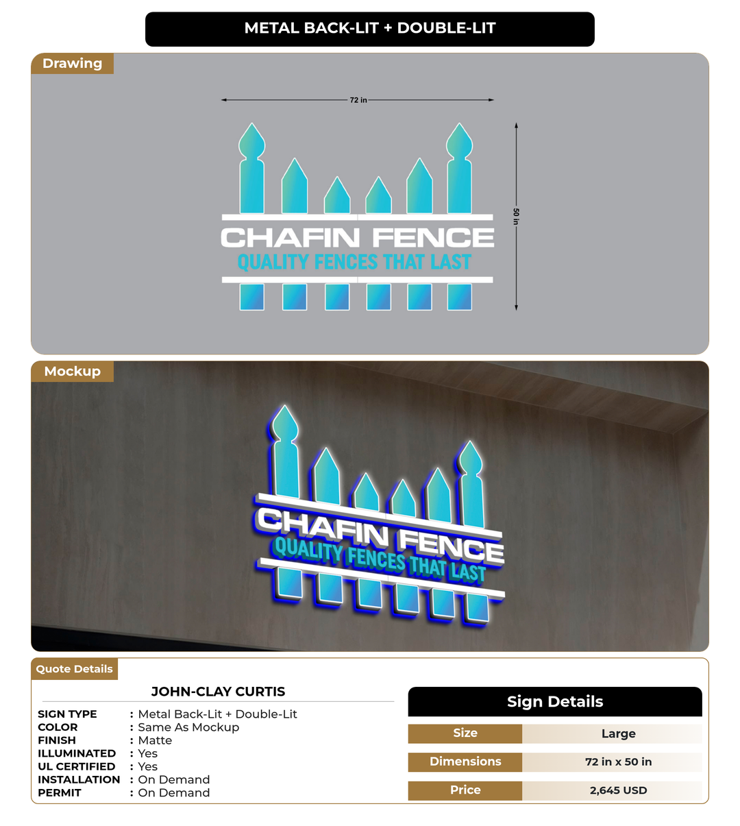 CUSTOM MOCKUP SIGN FOR John-Clay Curtis