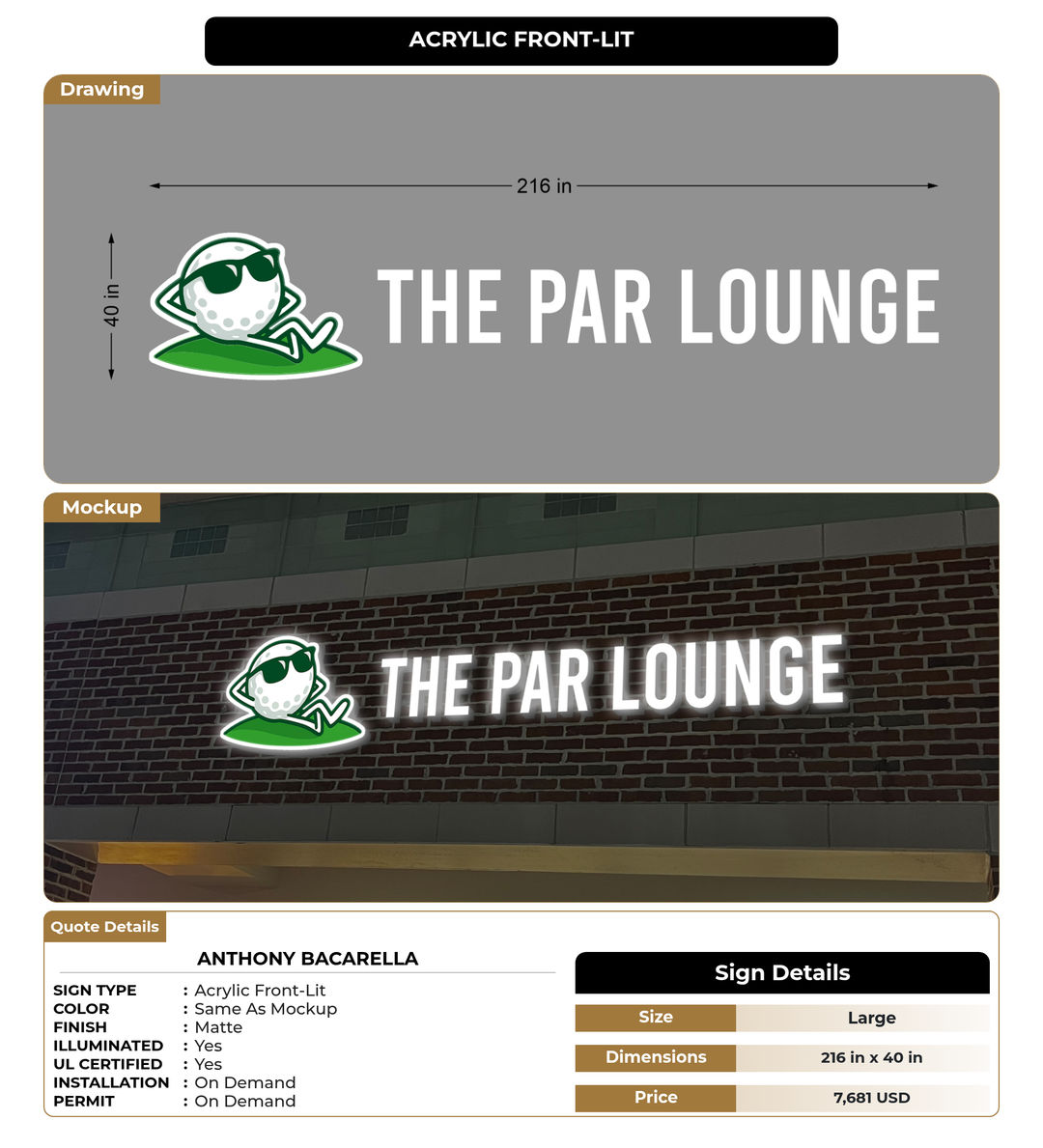 CUSTOM MOCKUP SIGN FOR Anthony Bacarella