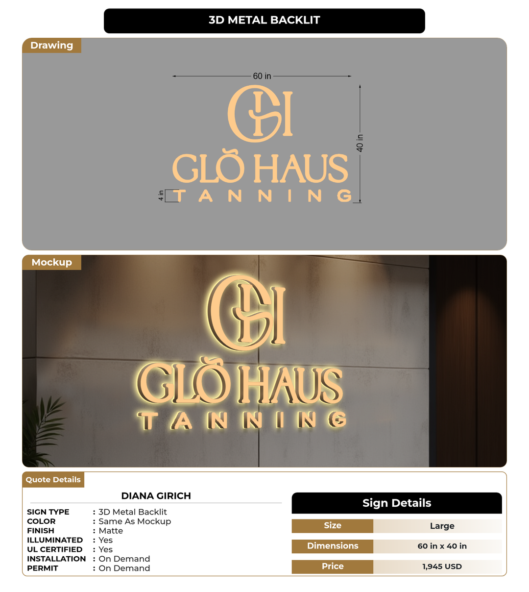 CUSTOM MOCKUP SIGN FOR Diana Girich