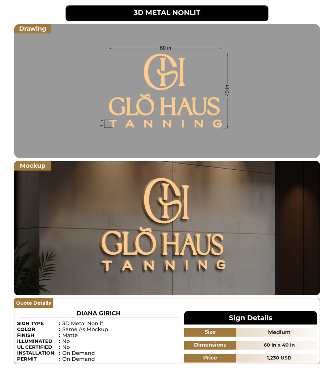 CUSTOM MOCKUP SIGN FOR Diana Girich