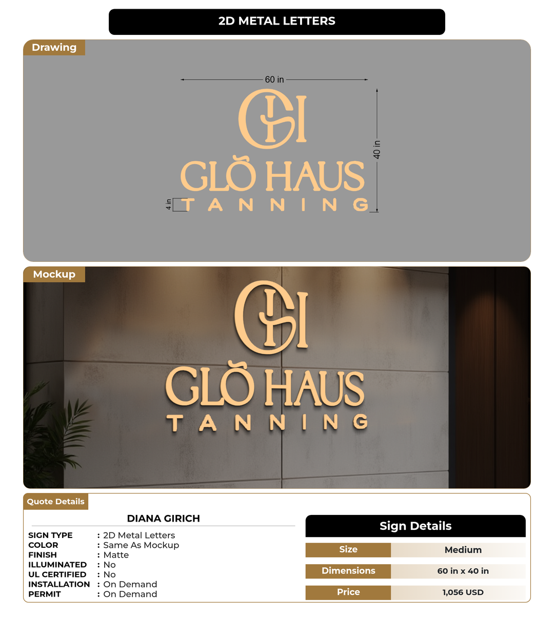 CUSTOM MOCKUP SIGN FOR Diana Girich