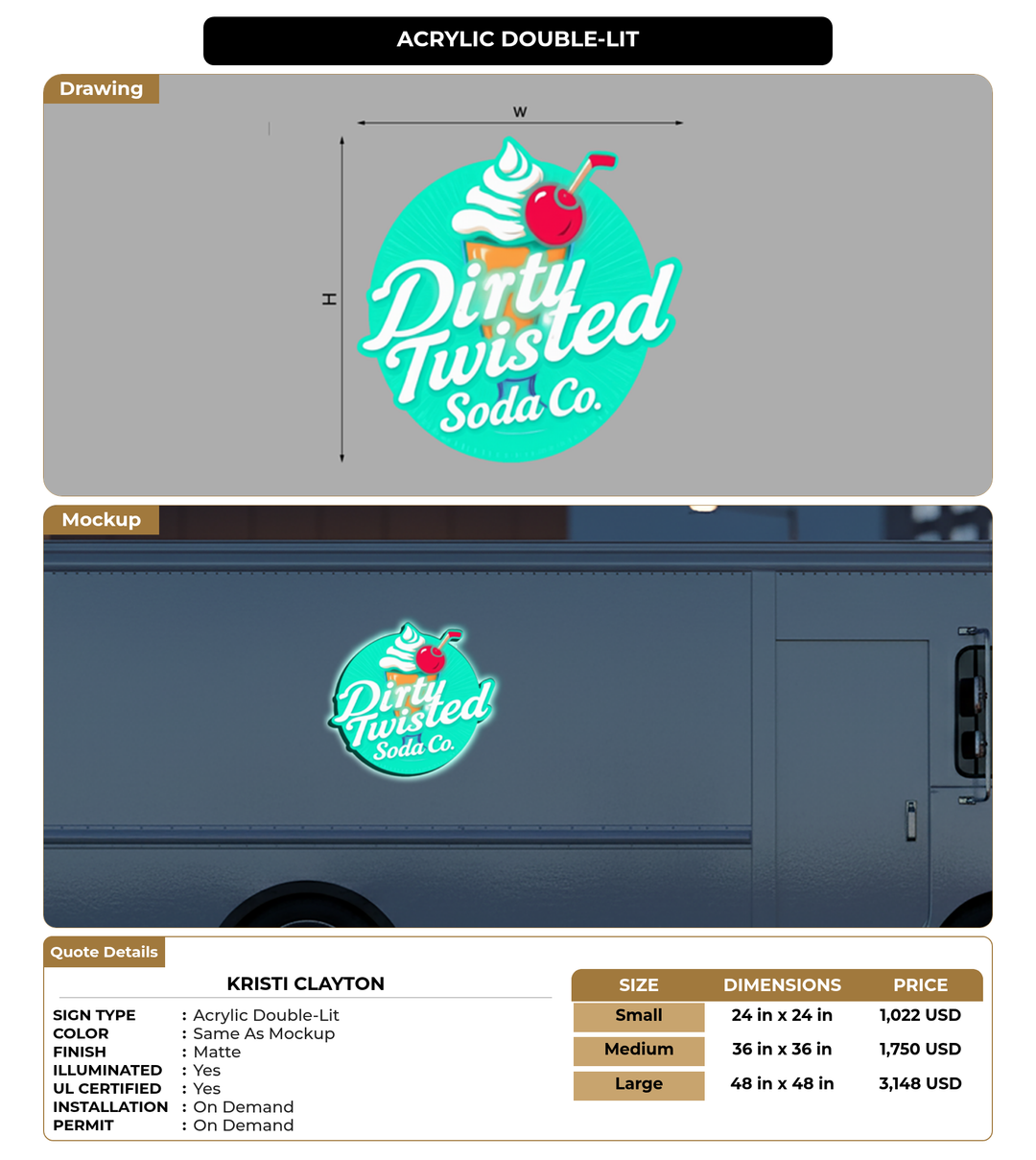 CUSTOM MOCKUP SIGN FOR Kristi Clayton