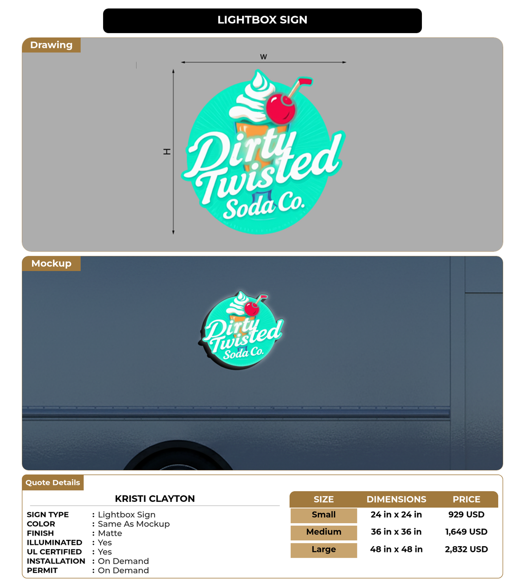 CUSTOM MOCKUP SIGN FOR Kristi Clayton