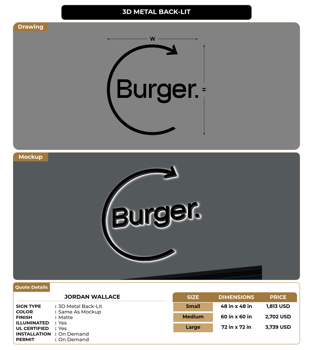 CUSTOM MOCKUP SIGN FOR Jordan Wallace