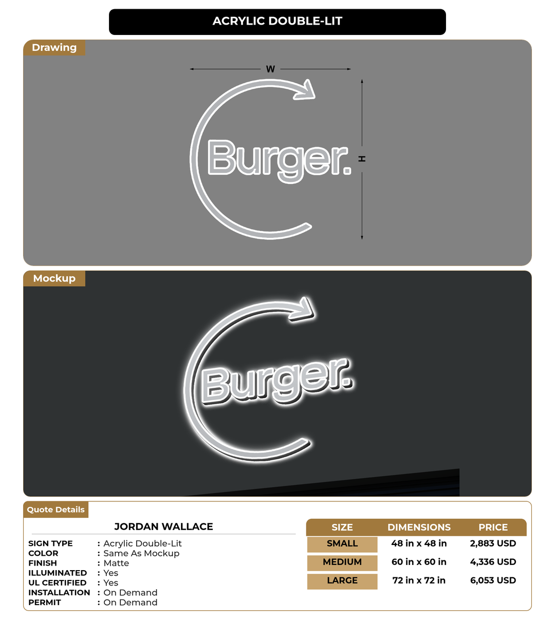 CUSTOM MOCKUP SIGN FOR Jordan Wallace