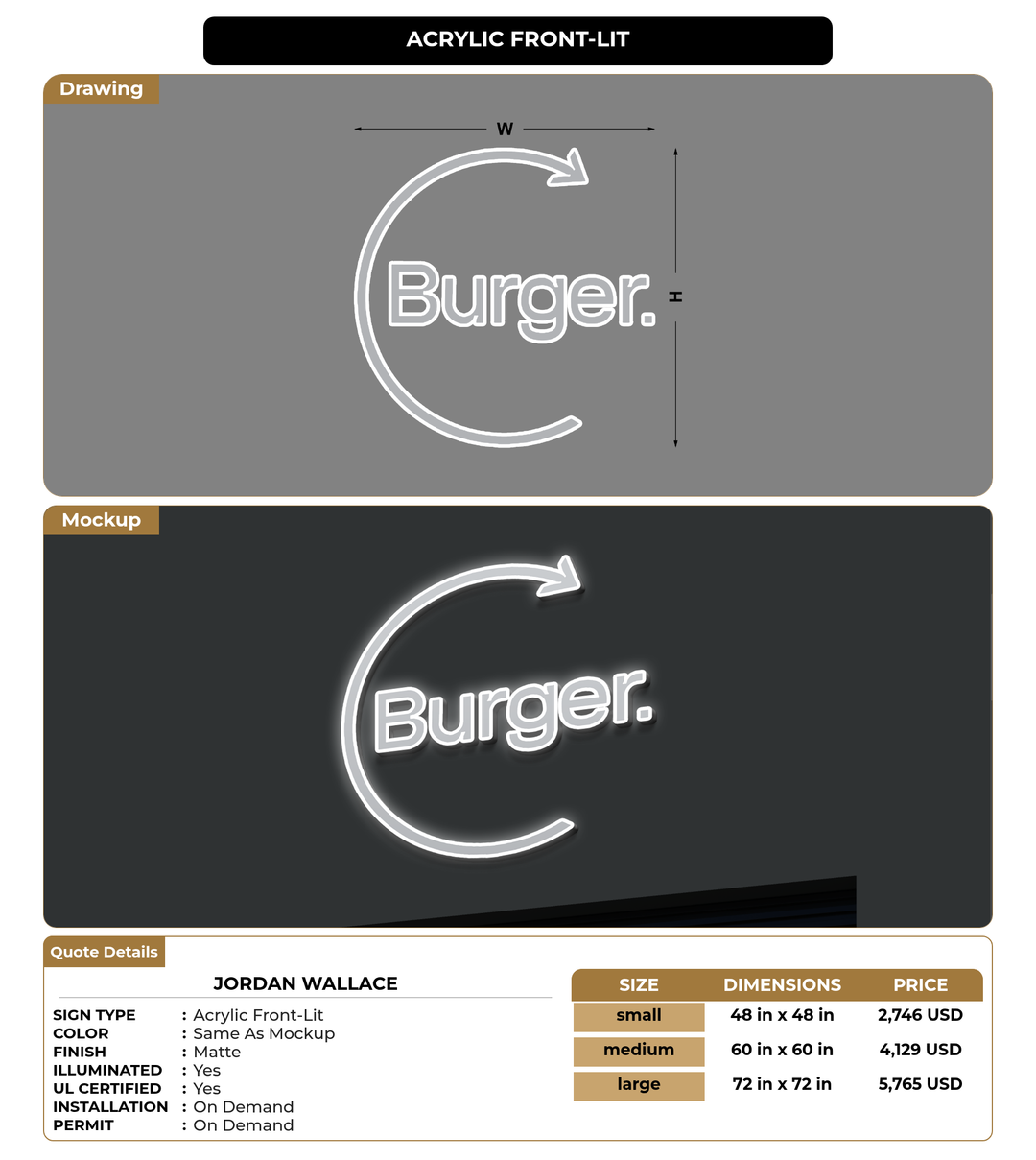 CUSTOM MOCKUP SIGN FOR Jordan Wallace