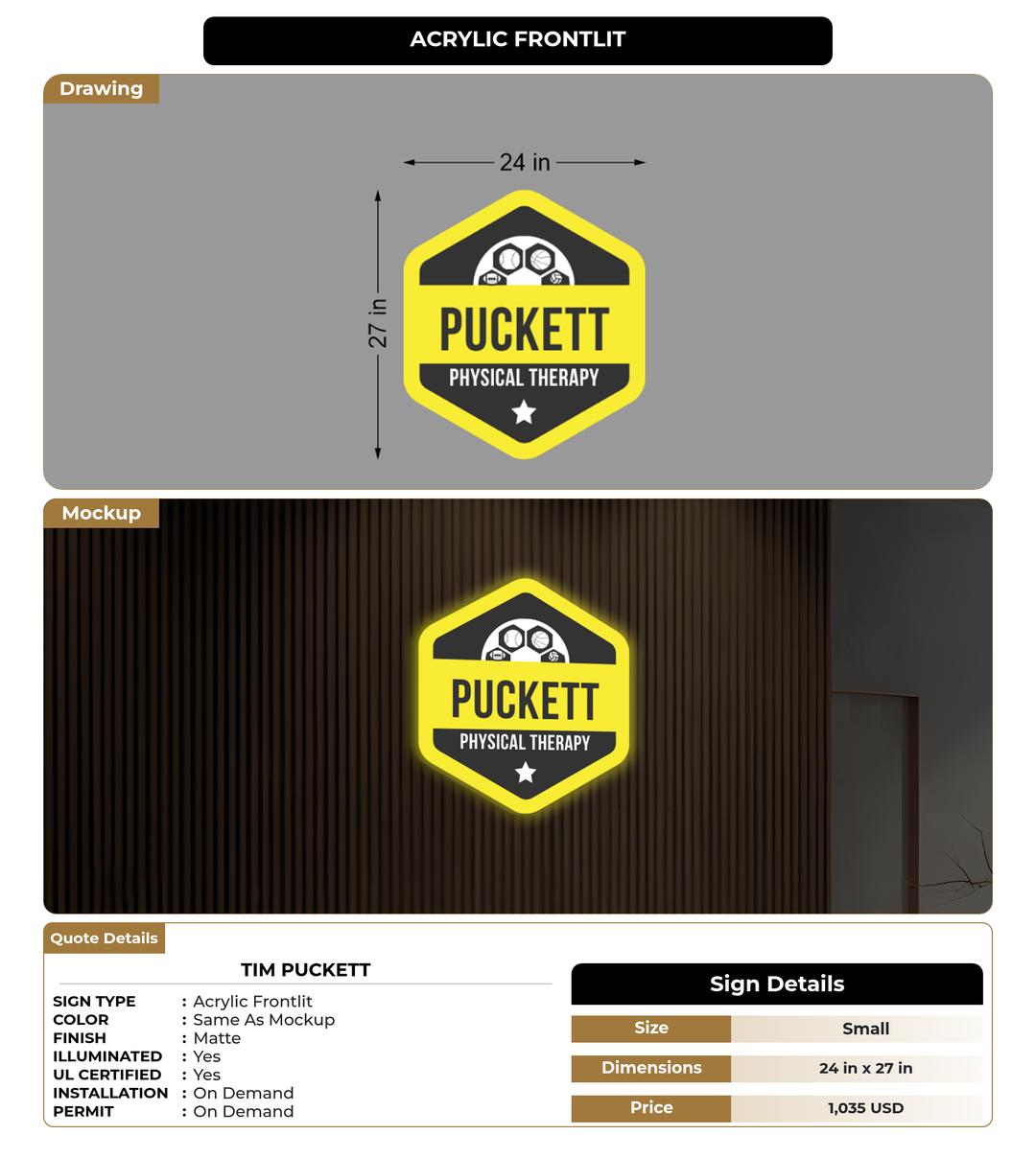 CUSTOM MOCKUP SIGN FOR Tim Puckett