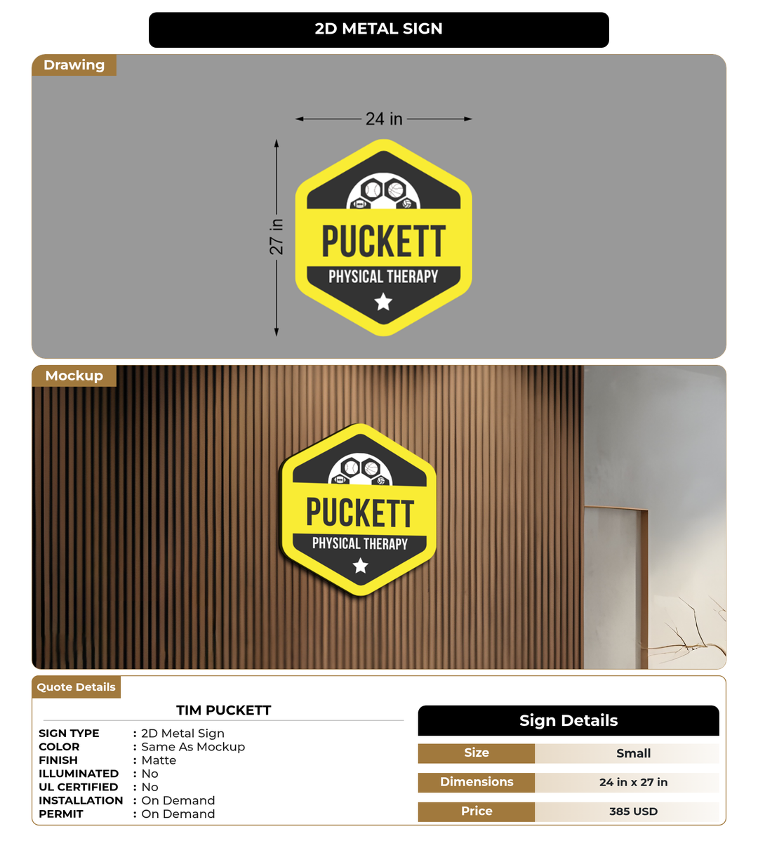 CUSTOM MOCKUP SIGN FOR Tim Puckett