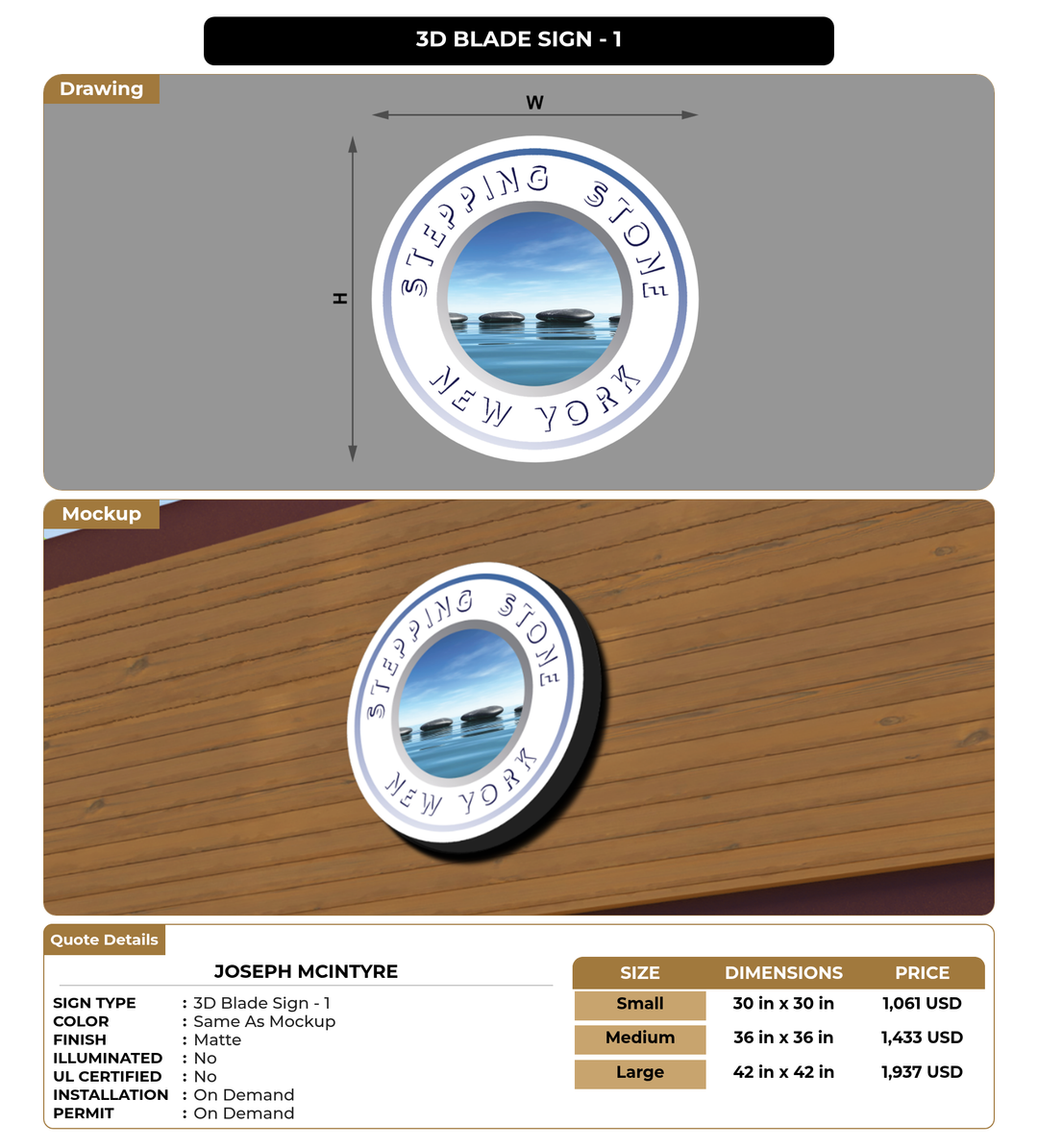 CUSTOM MOCKUP SIGN FOR Joseph McIntyre