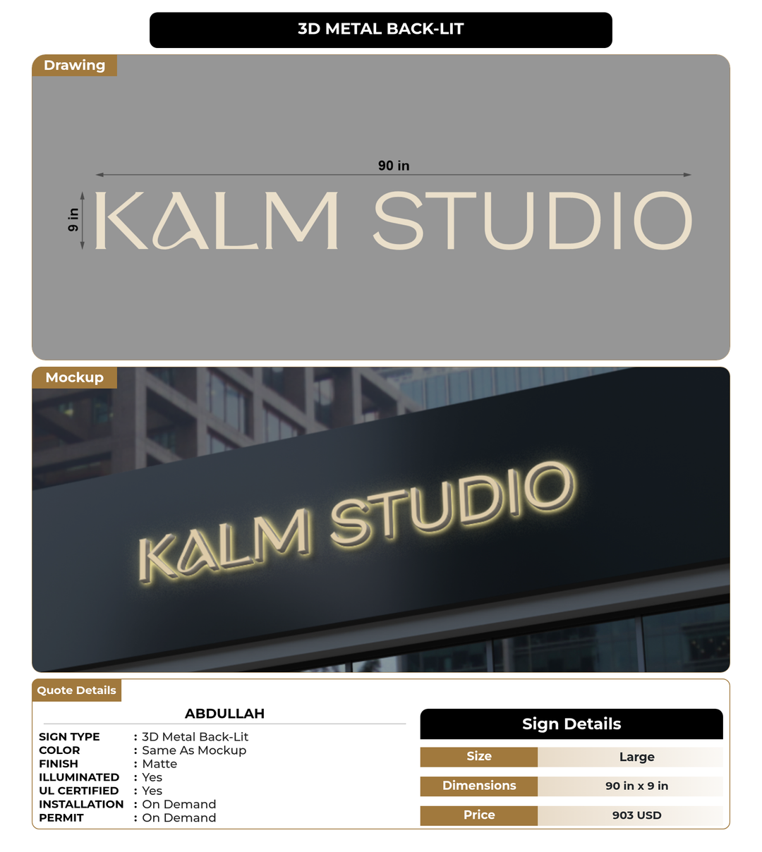 CUSTOM MOCKUP SIGN FOR Abdullah