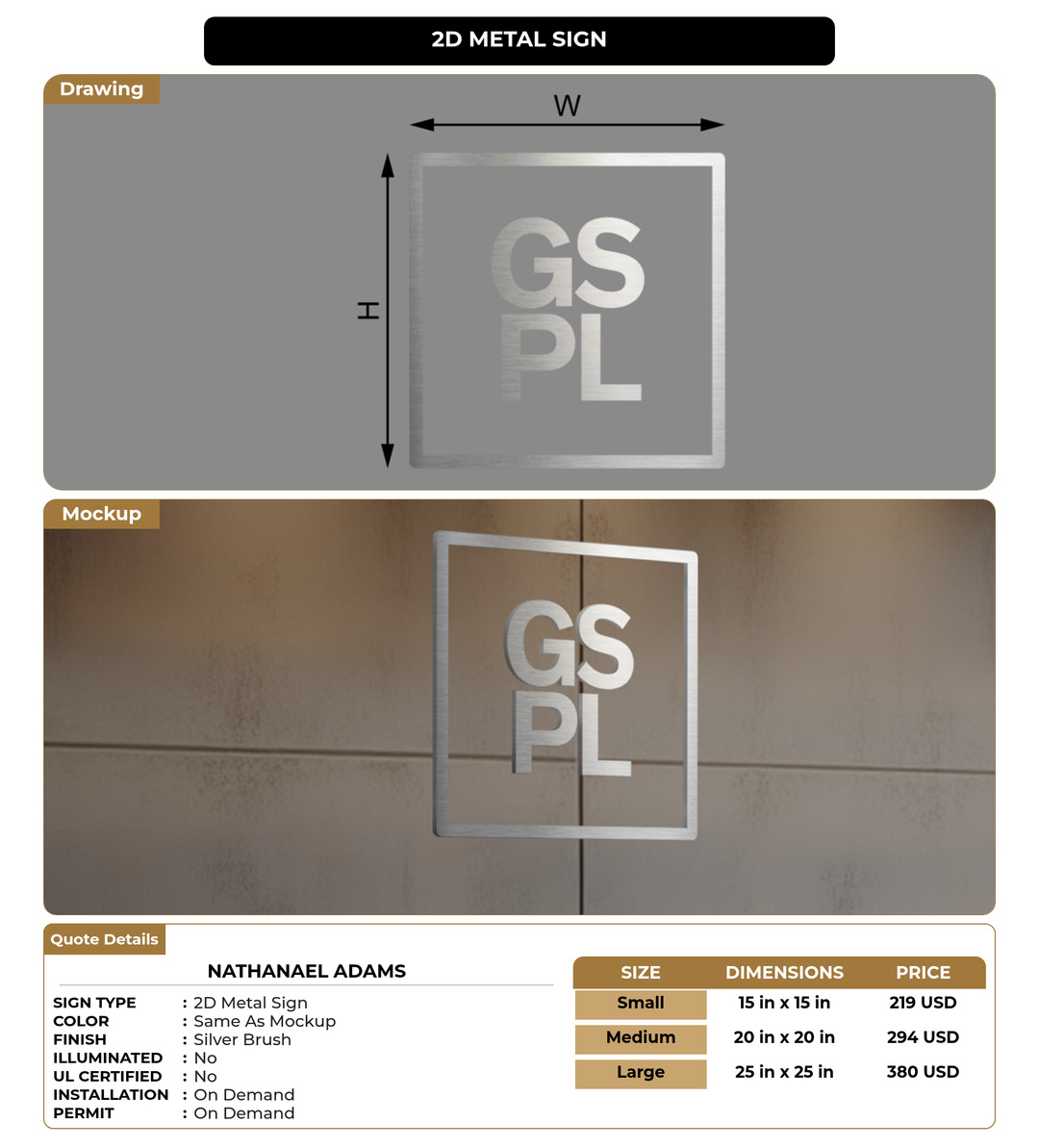 CUSTOM MOCKUP SIGN FOR Nathanael Adams