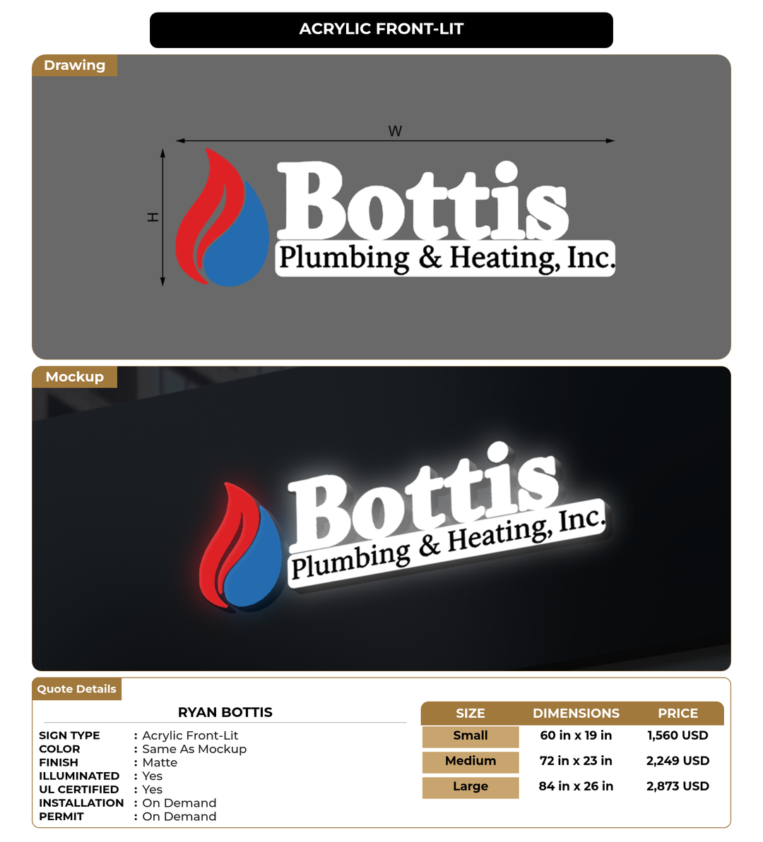 CUSTOM MOCKUP SIGN FOR Ryan Bottis