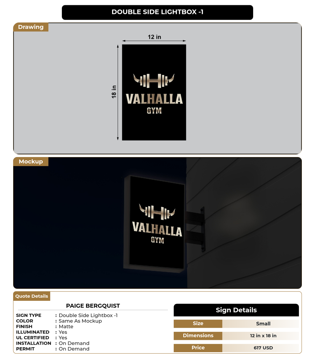 CUSTOM MOCKUP SIGN FOR Paige Bergquist