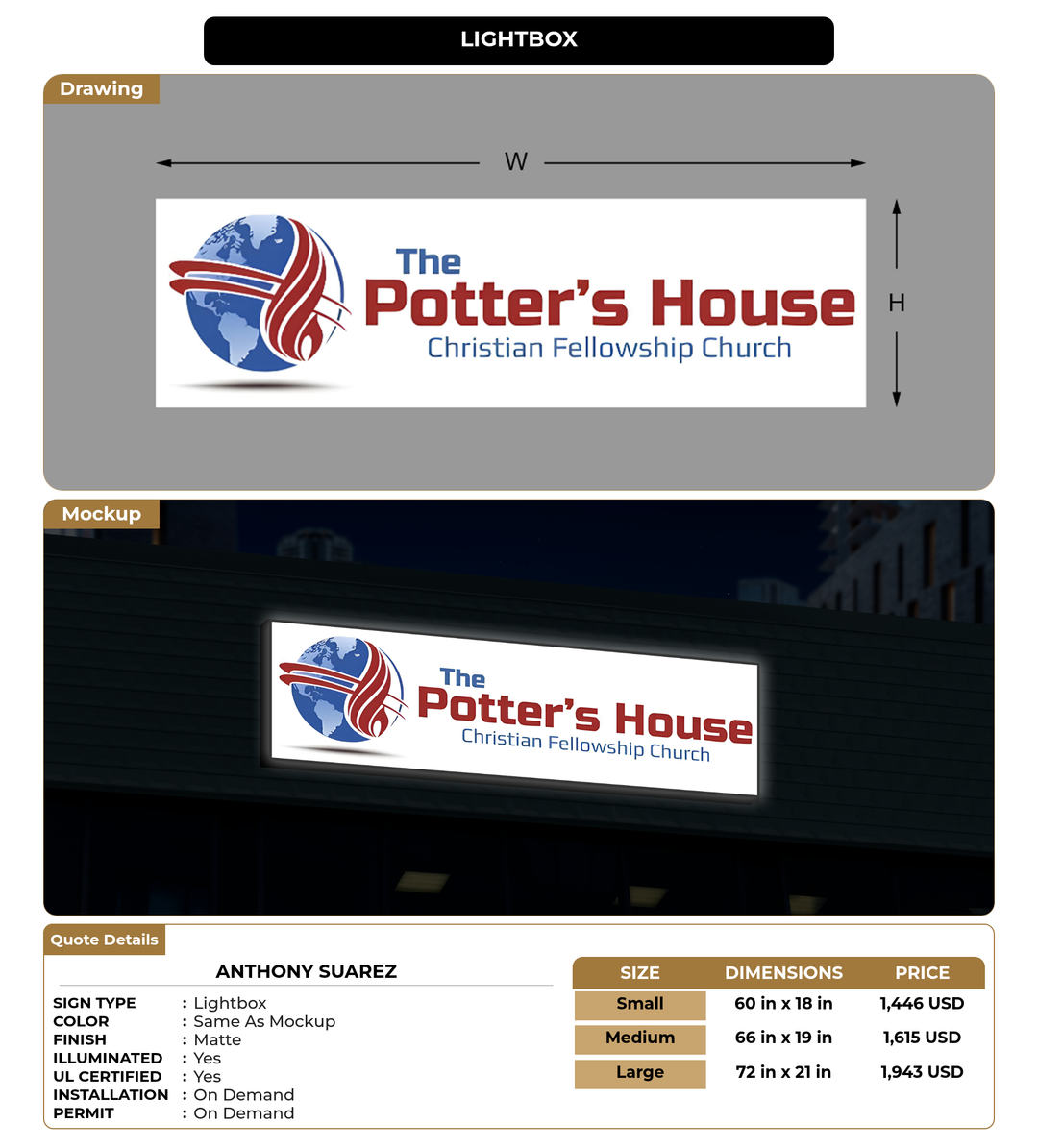 CUSTOM MOCKUP SIGN FOR Anthony Suarez