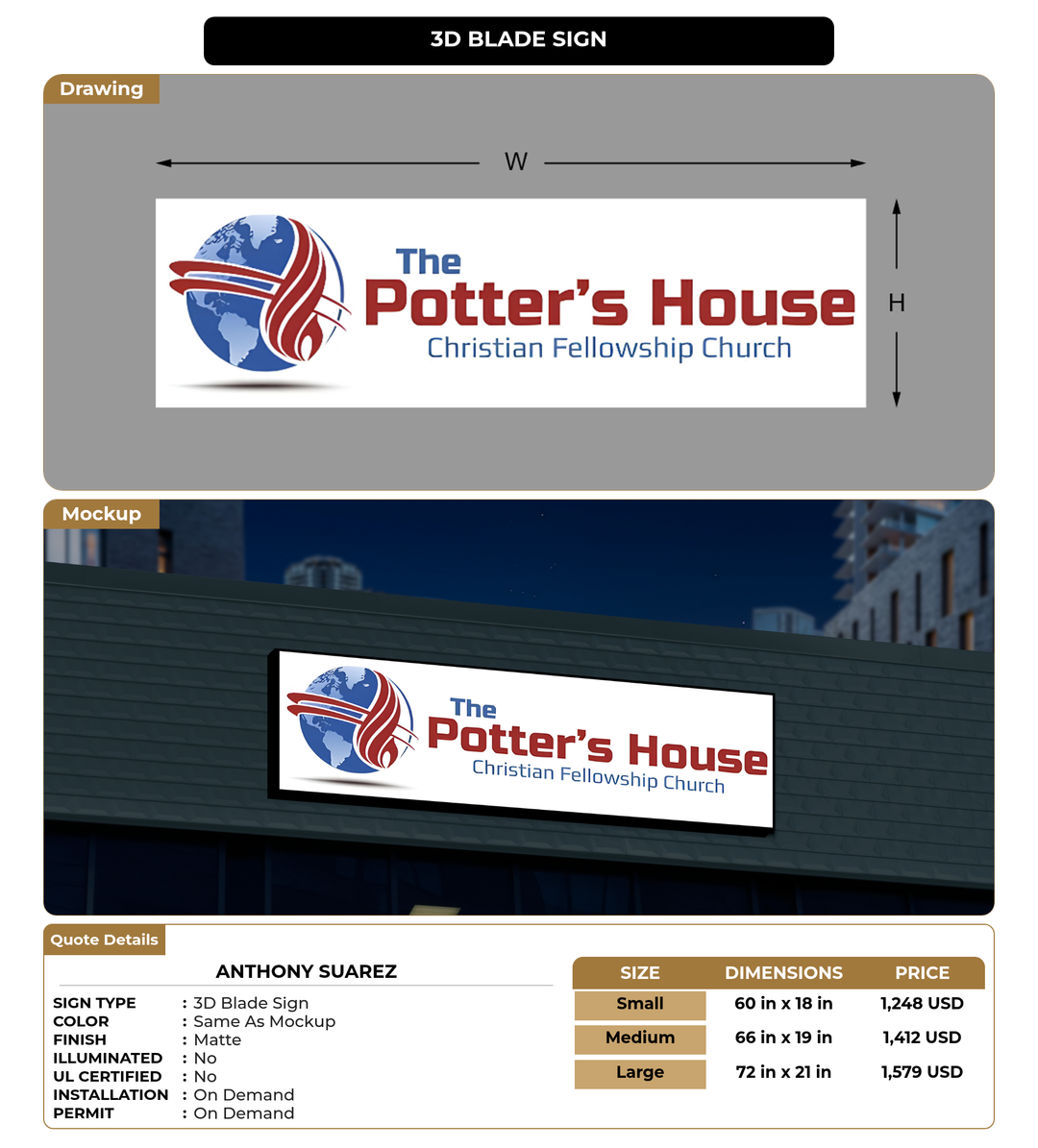 CUSTOM MOCKUP SIGN FOR Anthony Suarez