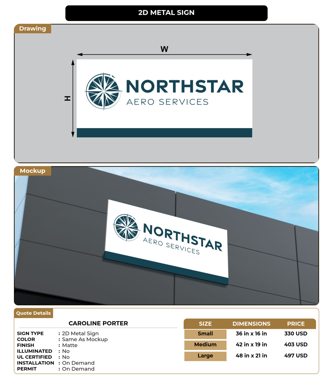 CUSTOM MOCKUP SIGN FOR Caroline Porter