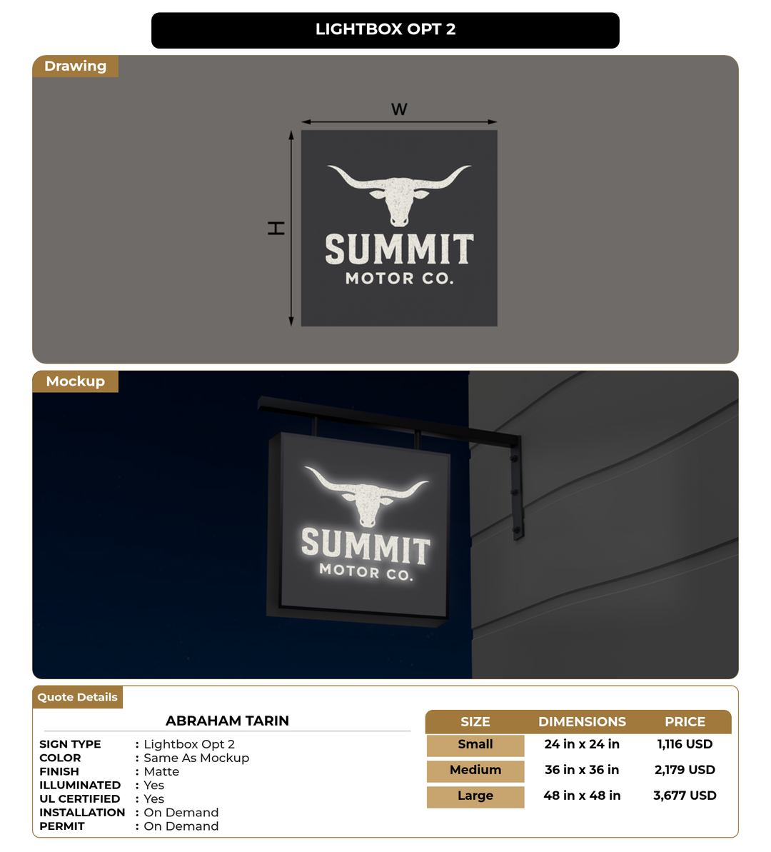 CUSTOM MOCKUP SIGN FOR Abraham Tarin