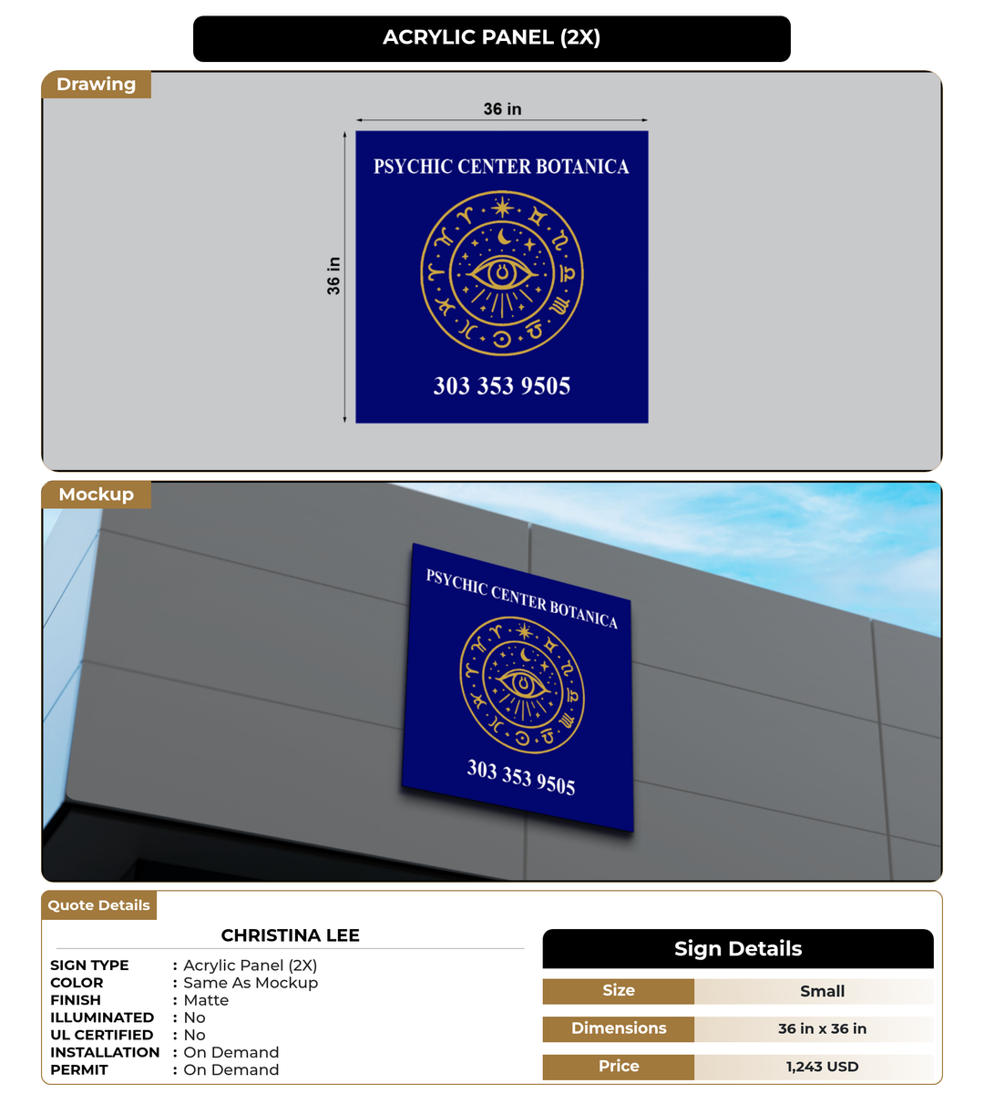 CUSTOM MOCKUP SIGN FOR Christina Lee