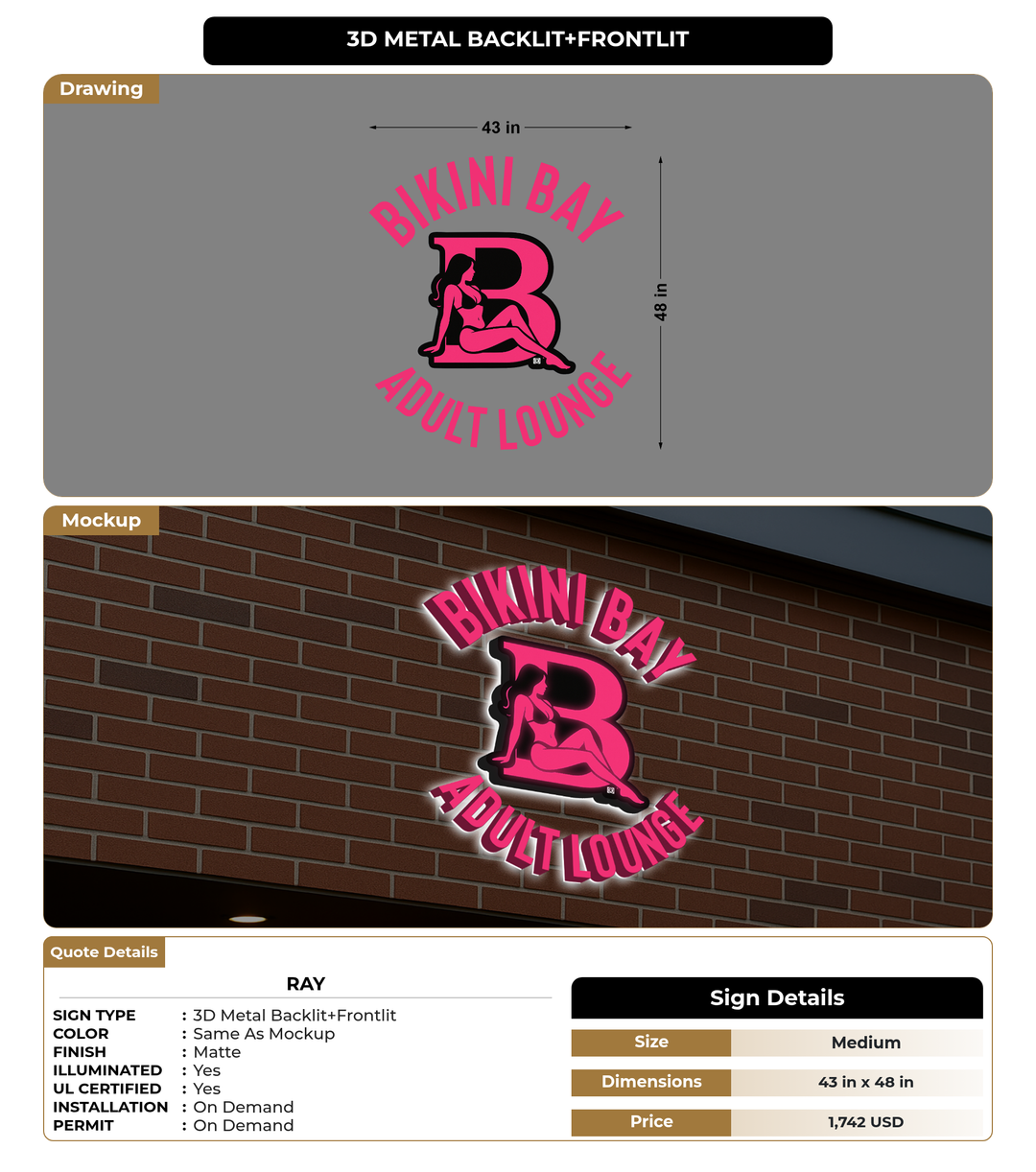 CUSTOM MOCKUP SIGN FOR Ray